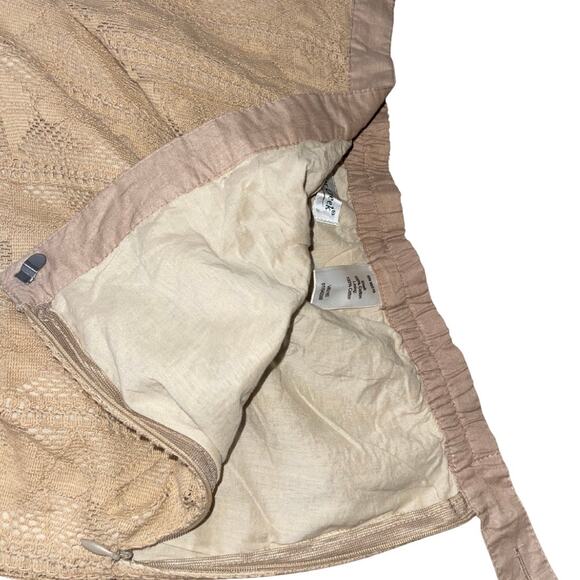 Coldwater Creek Lace Pleated Midi Skirt Boho Size 8 Hippie Cotton Festival Y2K - Picture 4 of 4